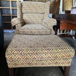 Chair with ottoman