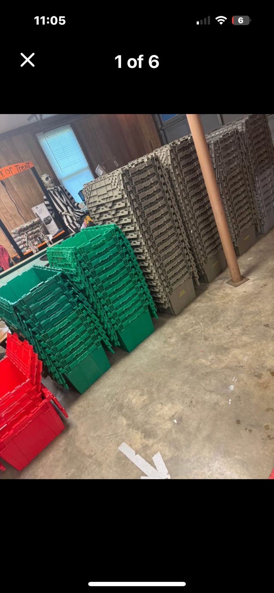 🚨Large Stock🚨 Adjustable-Lid, Nestable Totes (Multi-Color & Sizes Available)
