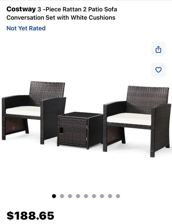 Patio Furniture 3 Piece 
