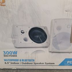 New Pyle Indoor/Outdoor Wall Mount Speakers Bluetooth FREE DELIVERY 