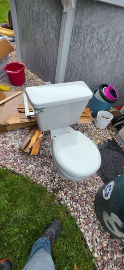 Gray toilet
