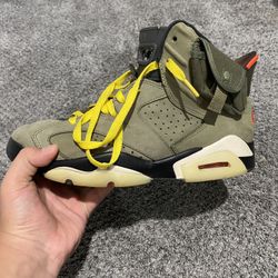 Jordan Six Cactus Jack Travis, Scott Olive Green Size 8.5
