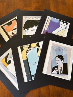 Collection of 6 Patrick Nagel 11x14 Prints of His Limited Edition Posters