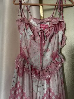 Dolls Kill Sugar Thrillz Patchwork Princess Maxi Dress L