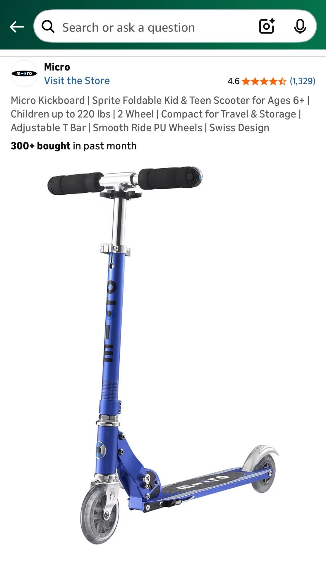 Micro Scooter - Blue