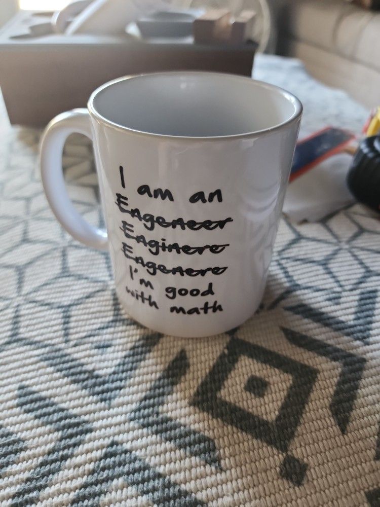 Funny I'm An Engineer Good with Math Coffee Mug Novelty Ceramics