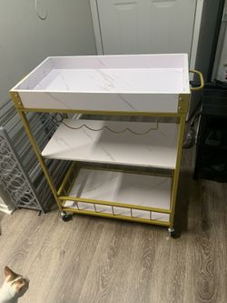 Bar/Wine Cart Marble&Gold