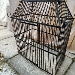 “Rustic Vintage Iron Birdcage – Farmhouse Decor or Planter”