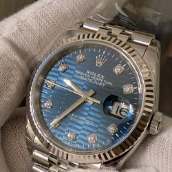 Datejust 36 Blue Motif Diamond Marker