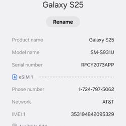 Galaxy S25 Base 256gb
