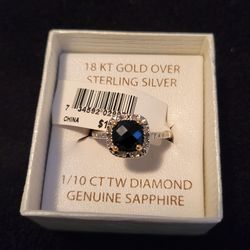 Sapphire With Diamonds Size 7