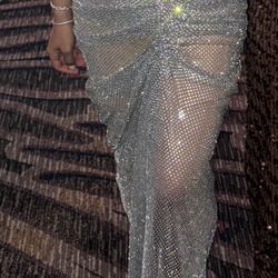 Silver Embellished Gown