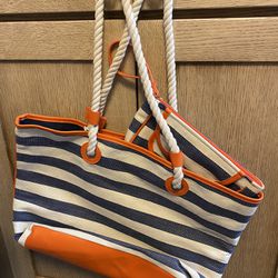 Awesome Summer Striped Nautical Tote Set