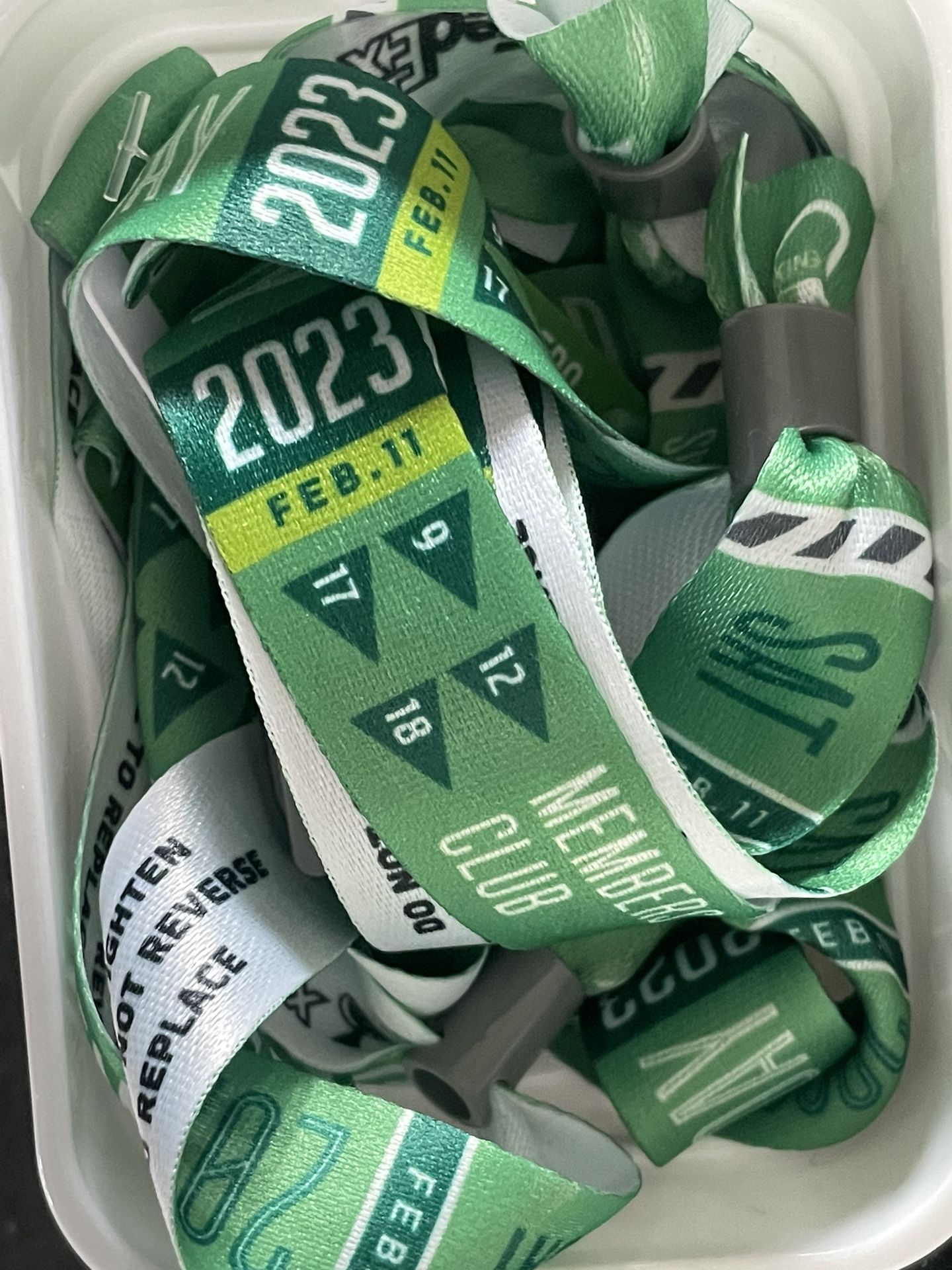 Saturday Members Club Wristbands For The Phoenix Open