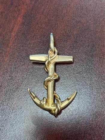 14kt Yellow Gold Large Anchor Pendant