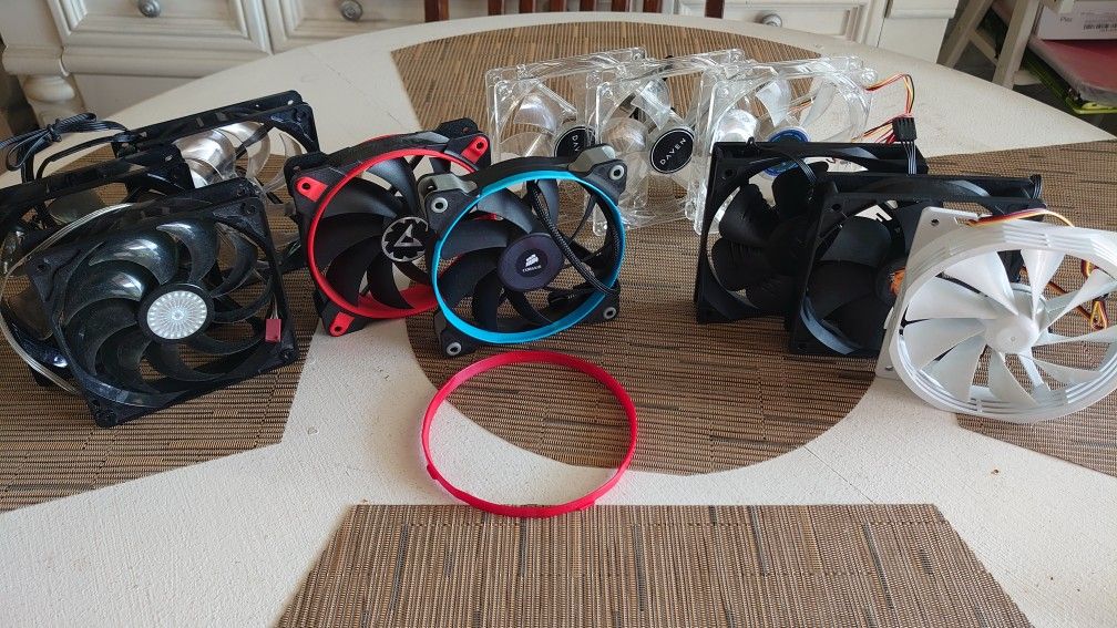 Gaming Computer Case Fans LED Green Blue Yellow Home Office School Dorm