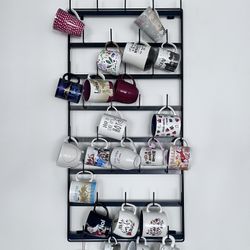 8 Tier Wall-Mounted Mug Rack 