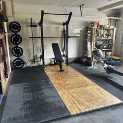 Titan X-3 Space Saving Squat Rack And Spotter Arms