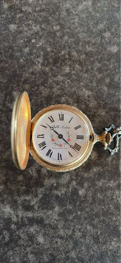 Belle-Suisse Gold-Tone Pocket Watch