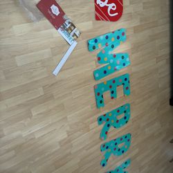 BE MERRY YARD STAKES  Christmas Decor 