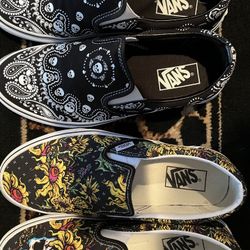 Womens skull vans shoes gym shoes worn once size 10