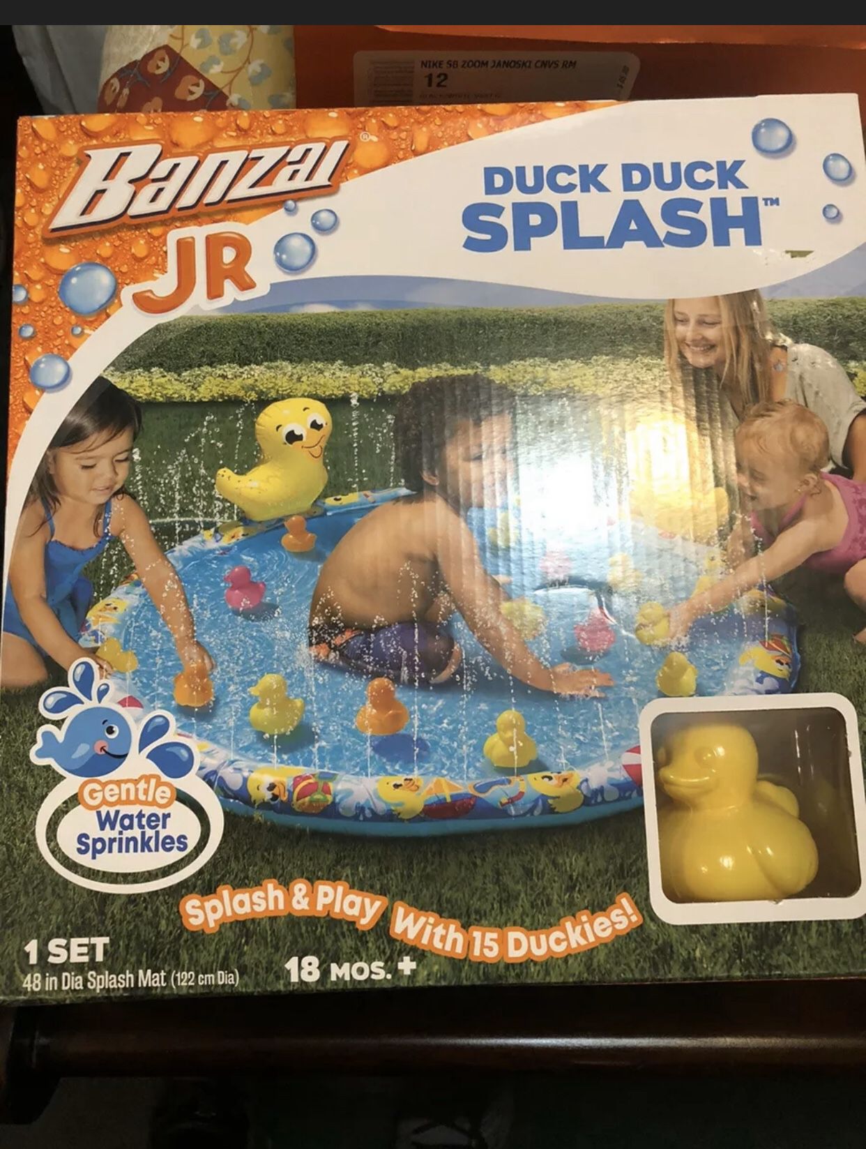 Banzai Jr Duck Duck Splash Inflatable Kiddie Splash Pad Mat + 15 Duckies NEW