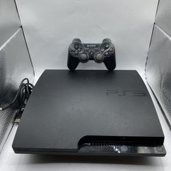 Sony PlayStation 3 PS3 Slim CECH-3001A 160GB Console + OEM Controller TESTED 