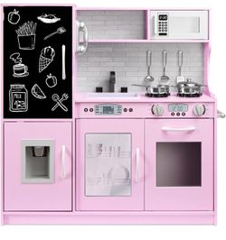 Kids Pink Play Kitchen