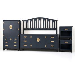 Vintage Blue Queen Bedroom Set