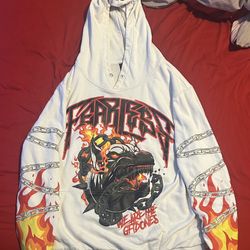 Flame & Chains Graphic Hoodie – Great Condition