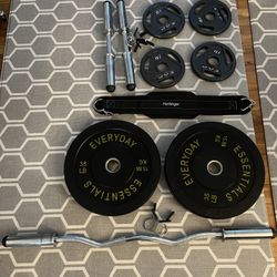 Lifting Belt&4 10bs Plates &2 35lbs rubberized Plates 