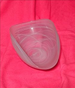 Art Glass Bowl with Swirl Pattern