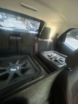 2 blown speakers  and box