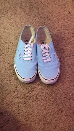 baby blue vans authentic low rise shoes