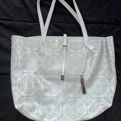Vince Camuto Grey Laser Cut Tote Bag
