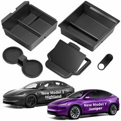Center Console Organizer Tray For Tesla Model Y Juniper Accessories 2025 2026/For Tesla Model 3 High