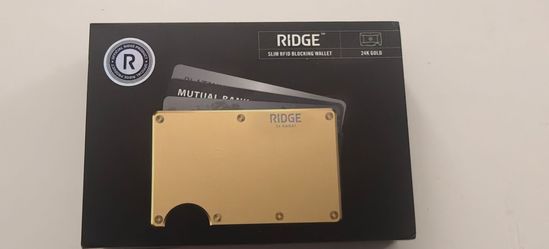 Ridge 24K Gold Wallet – Slim RFID‑Blocking Minimalist Wallet – New