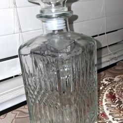 CRYSTAL GLASS  DECANTER LIQUOR SPIRITS ALCOHOL - LICORERA DE VIDRIO
