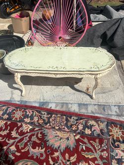Vintage Hand-Painted French Provincial Coffee Table