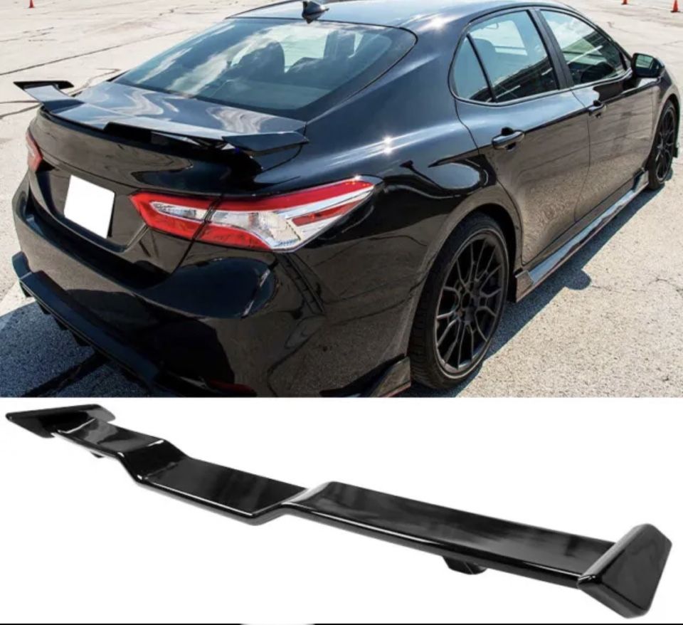 Fits 18-22 Toyota Camry TRD Style Gloss Black Rear Trunk Wing