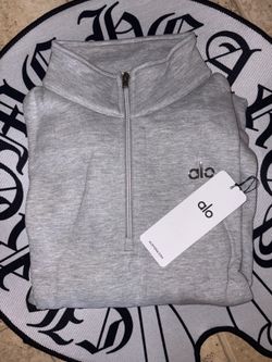 Alo Grey Quarter Zips