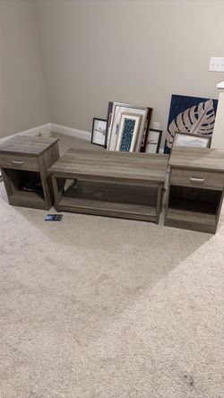 Coffee table with matching end tables