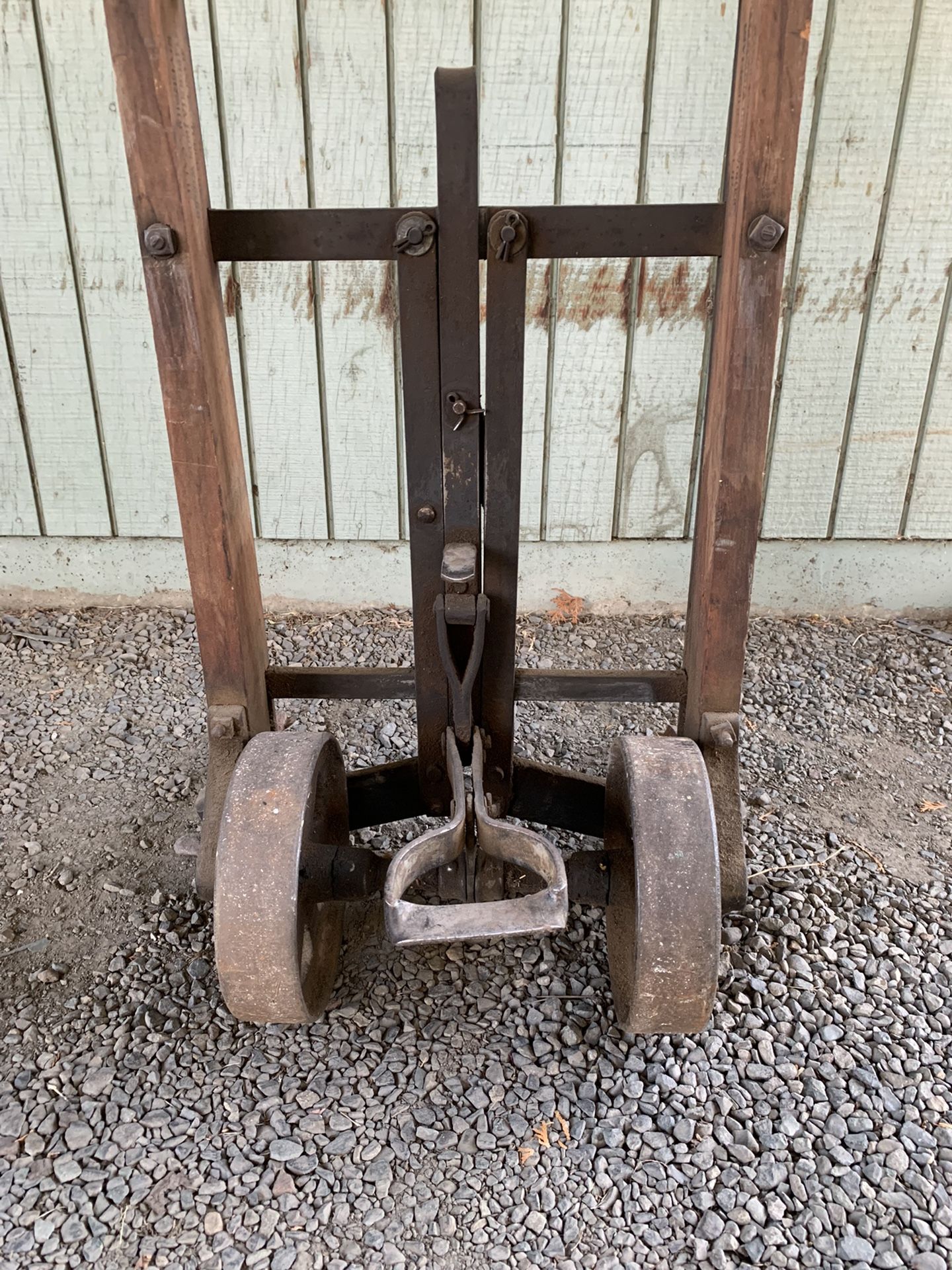 Beautiful Working California Iron Works Pedal Claw Handtruck
