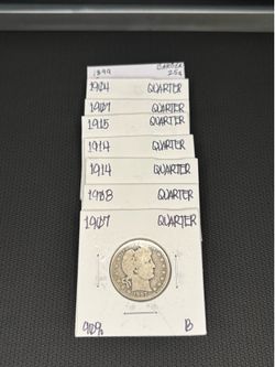 Silver Barber Quarters