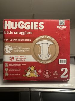 Brand New! Huggies Diapers Size 2 , 186 Count 