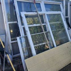 Used windows  and  sliding  glass  patio door  