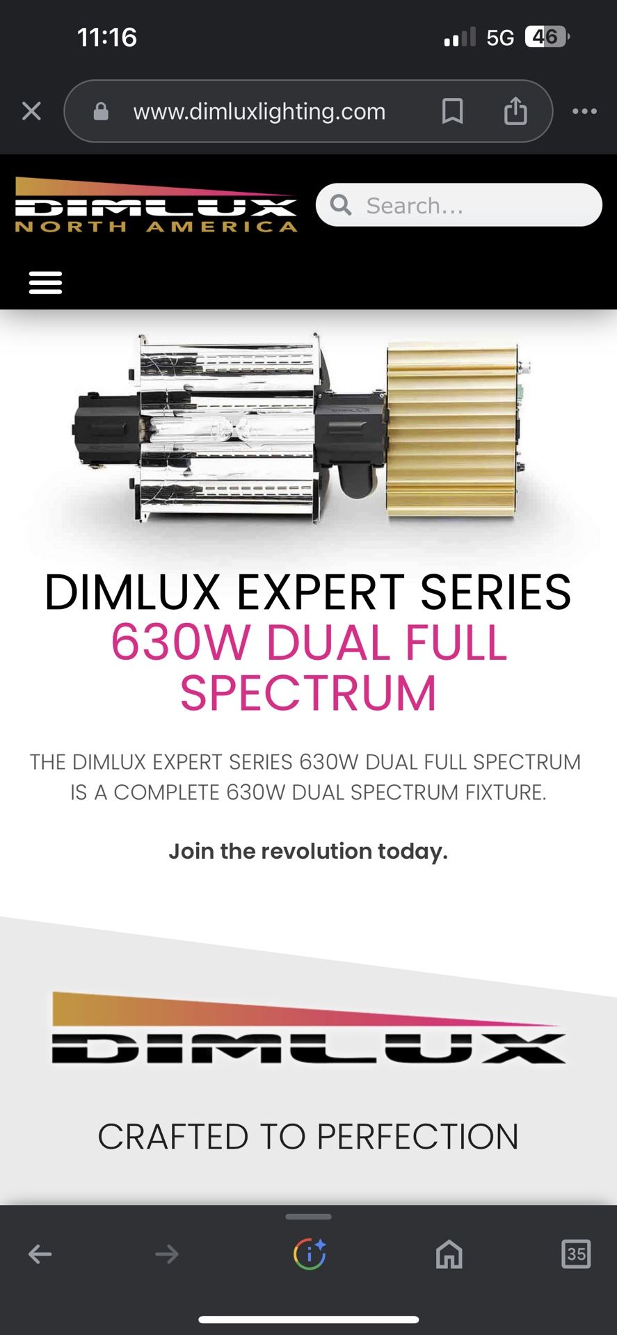Grow Lights Dimlux 630w Expert Series