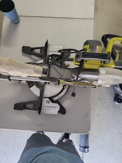 Riobi Sliding Miter Saw. Corded LED Light And Electric Brake