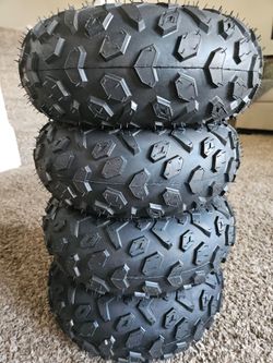 Set of 4 new wheels with rims for go kart go cart
