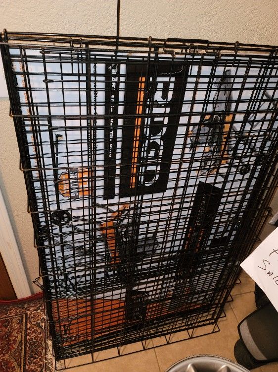 Large dog cage.